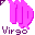 Click to get this Cursor. Pink Virgo Astrology Sign Cursor, Virgo Astrology CSS Web Cursor and codes for any html website, profile or blog.