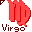 Click to get this Cursor. Red Virgo Astrology Sign Cursor, Virgo Astrology CSS Web Cursor and codes for any html website, profile or blog.