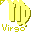 Click to get this Cursor. Yellow Virgo Astrology Sign Cursor, Virgo Astrology CSS Web Cursor and codes for any html website, profile or blog.