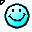 Click to get this Cursor. Winking Light Blue Smile Cursor, Smiley Faces CSS Web Cursor and codes for any html website, profile or blog.