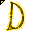 Click to get this Cursor. Yellow Letter D Glitter Cursor, Letter D CSS Web Cursor and codes for any html website, profile or blog.