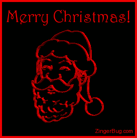 Click to get the codes for this image. Merry Christmas! 3 Dimensional graphic of a rotating Santa cookie cutter.