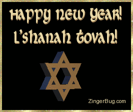 Click to get the codes for this image. 3 Dimensional Star of David with the comment: Happy New Year! L'shanah Tovah!