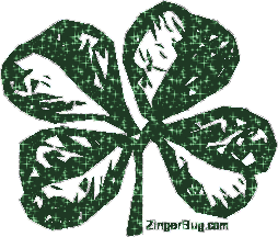 Click to get the codes for this image. 4 Leaf Clover Glittered, Saint Patricks Day Free Image, Glitter Graphic, Greeting or Meme for Facebook, Twitter or any forum or blog.