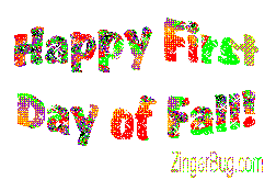 Click to get the codes for this image. Happy First Day of Fall Glitter Text, Autumn  Fall Free Image, Glitter Graphic, Greeting or Meme for Facebook, Twitter or any forum or blog.