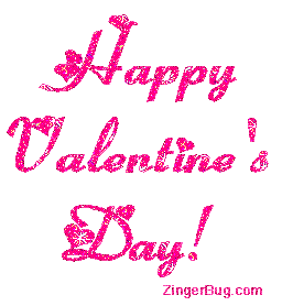Click to get the codes for this image. Happy Valentines Day Pink Glitter, Valentines Day Free Image, Glitter Graphic, Greeting or Meme for Facebook, Twitter or any forum or blog.