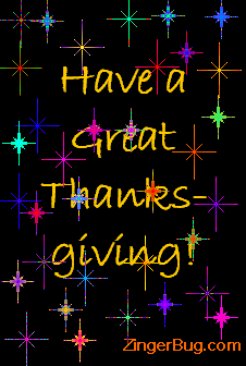 Click to get the codes for this image. Have A Great Thanksgiving Colorful Stars, Thanksgiving Free Image, Glitter Graphic, Greeting or Meme for Facebook, Twitter or any forum or blog.