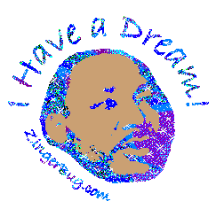 Click to get the codes for this image. I Have A Dream Blue Glitter, Martin Luther King Jr Day Free Image, Glitter Graphic, Greeting or Meme for Facebook, Twitter or any forum or blog.