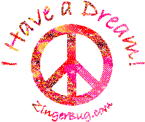 Click to get the codes for this image. I Have A Dream Peace Sign Red, Martin Luther King Jr Day Free Image, Glitter Graphic, Greeting or Meme for Facebook, Twitter or any forum or blog.