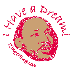 Click to get the codes for this image. I Have A Dream Red Glitter, Martin Luther King Jr Day Free Image, Glitter Graphic, Greeting or Meme for Facebook, Twitter or any forum or blog.