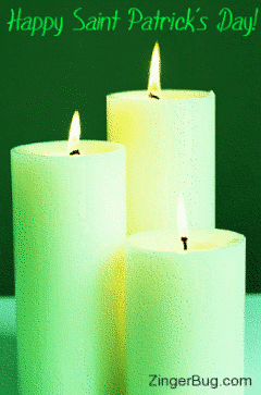 Click to get the codes for this image. Saint Patrick's Day candles, Saint Patricks Day Free Image, Glitter Graphic, Greeting or Meme for Facebook, Twitter or any forum or blog.