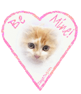 Click to get the codes for this image. Be Mine Kitten Heart Cameo, Valentines Day Free Image, Glitter Graphic, Greeting or Meme for Facebook, Twitter or any forum or blog.