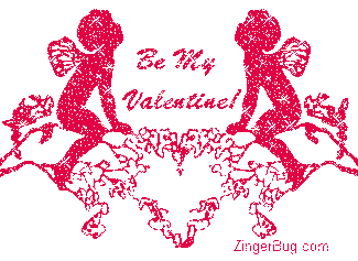 Click to get the codes for this image. Be My Valentine Faeries Red, Valentines Day Free Image, Glitter Graphic, Greeting or Meme for Facebook, Twitter or any forum or blog.