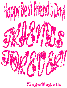 Best Friends Day Friends Forever Glitter Graphic, Greeting