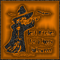 Click to get the codes for this image. Best Witches for a Happy Halloween!, Halloween Free Image, Glitter Graphic, Greeting or Meme for Facebook, Twitter or any forum or blog.