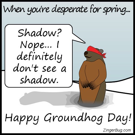 Click to get the codes for this image. Blindfolded Groundhog Cant See His Shadow, Groundhog Day Glitter Graphic, Comment, Meme, GIF or Greeting