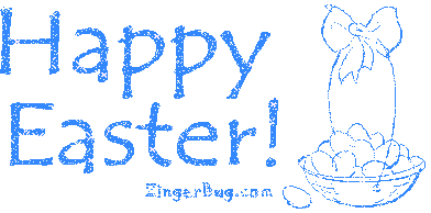 Click to get the codes for this image. Happy Easter Blue Basket, Easter Free Image, Glitter Graphic, Greeting or Meme for Facebook, Twitter or any forum or blog.