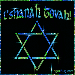 Click to get the codes for this image. L'shanah Tovah! Glitter graphic of the Star of David