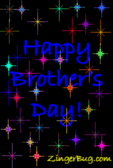 Click to get the codes for this image. Happy Brother's Day Colorful Stars, Brothers Day Free Image, Glitter Graphic, Greeting or Meme for Facebook, Twitter or any forum or blog.