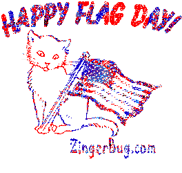 Click to get the codes for this image. Happy Flag Day Kitten with Flag, Flag Day Free Image, Glitter Graphic, Greeting or Meme for Facebook, Twitter or any forum or blog.
