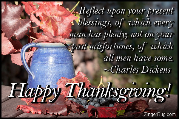 Click to get the codes for this image. Charles Dickens Blessings Thanksgiving Quote, Thanksgiving Glitter Graphic, Comment, Meme, GIF or Greeting