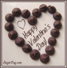 Click to get the codes for this image. Chocolate Chip Heart Valentine, Valentines Day Free Image, Glitter Graphic, Greeting or Meme for Facebook, Twitter or any forum or blog.