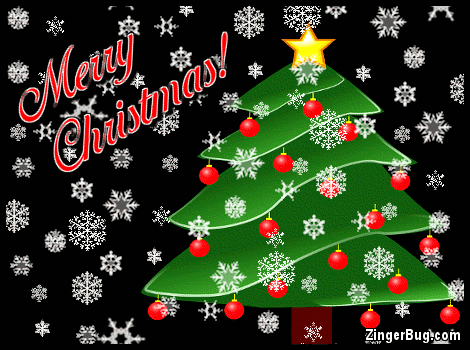 Click to get the codes for this image. Christmas Tree With Falling Snow, Christmas Glitter Graphic, Comment, Meme, GIF or Greeting