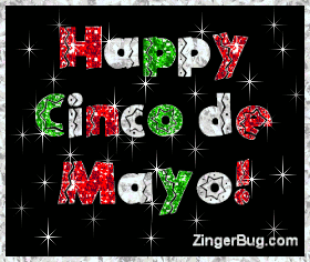 Click to get the codes for this image. Happy Cinco De Mayo Stars, Cinco de Mayo Free Image, Glitter Graphic, Greeting or Meme for Facebook, Twitter or any forum or blog.