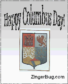 Click to get the codes for this image. Happy Columbus Day Coat of Arms, Columbus Day Free Image, Glitter Graphic, Greeting or Meme for Facebook, Twitter or any forum or blog.