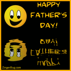 Click to get the codes for this image. Gute graphic of a yellow smiley face reflected in an animated pool. The comment reads: Happy Father's Day!