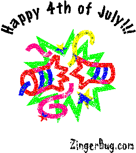 Click to get the codes for this image. Happy 4th of July Firecracker, 4th of July Free Image, Glitter Graphic, Greeting or Meme for Facebook, Twitter or any forum or blog.