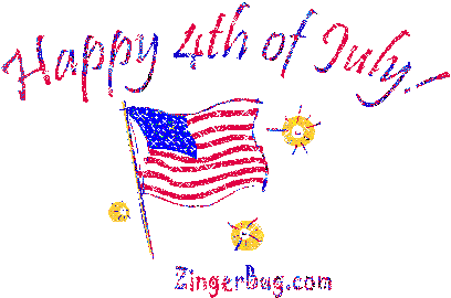 Click to get the codes for this image. Happy 4th of July Glitter Flag, 4th of July Free Image, Glitter Graphic, Greeting or Meme for Facebook, Twitter or any forum or blog.
