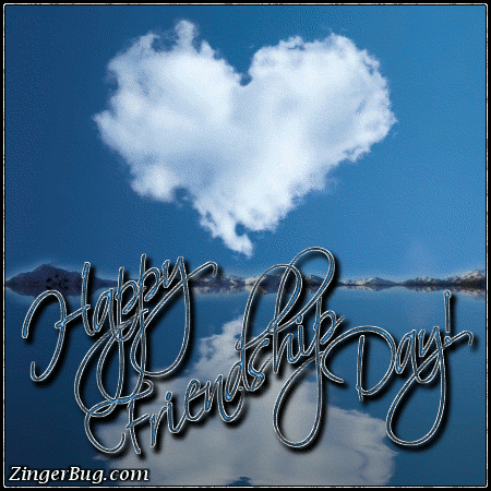 Click to get the codes for this image. Friendship Day Heart Shaped Cloud Reflection, Friendship Day Glitter Graphic, Comment, Meme, GIF or Greeting