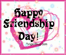Click to get the codes for this image. Friendship Day Pink Splatters, Friendship Day Free Image, Glitter Graphic, Greeting or Meme for Facebook, Twitter or any forum or blog.