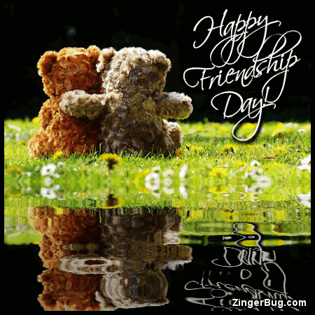 Click to get the codes for this image. Friendship Day Teddy Bears, Friendship Day Glitter Graphic, Comment, Meme, GIF or Greeting