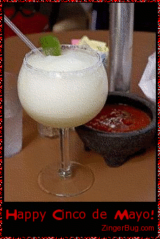 Click to get the codes for this image. Frozen Margarita - Happy Cinco de Mayo!, Cinco de Mayo Free Image, Glitter Graphic, Greeting or Meme for Facebook, Twitter or any forum or blog.