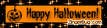Click to get the codes for this image. Happy Halloween Pumpkin Blinkie, Halloween Free Image, Glitter Graphic, Greeting or Meme for Facebook, Twitter or any forum or blog.