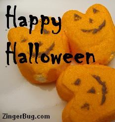 Click to get the codes for this image. Happy Halloween peeps, Halloween Free Image, Glitter Graphic, Greeting or Meme for Facebook, Twitter or any forum or blog.