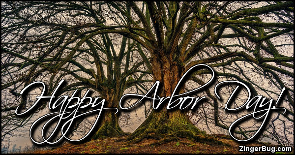 Click to get the codes for this image. Happy Arbor Day, Arbor Day Glitter Graphic, Comment, Meme, GIF or Greeting