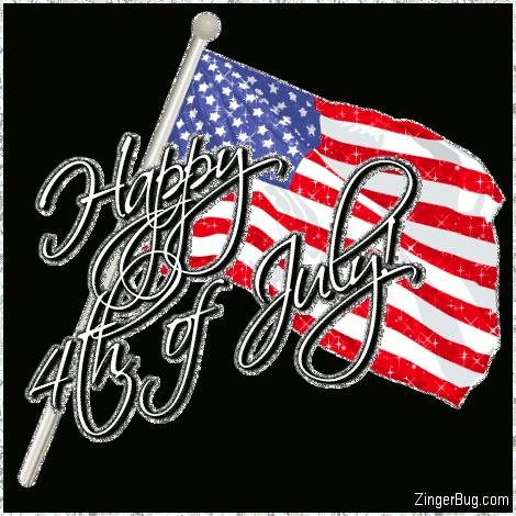 Click to get the codes for this image. Happy 4th Of July Glitter Flag, 4th of July Glitter Graphic, Comment, Meme, GIF or Greeting