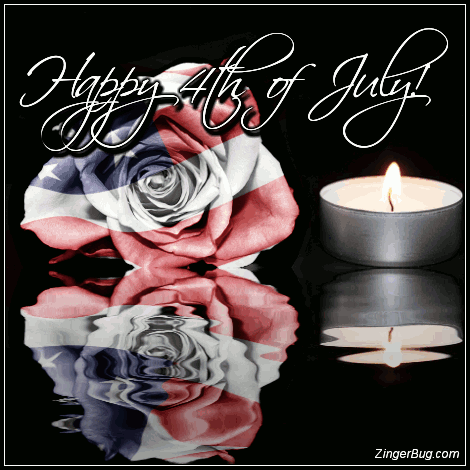 Click to get the codes for this image. Happy 4th Of July Rose Candle Reflection, 4th of July Free Image, Glitter Graphic, Greeting or Meme for Facebook, Twitter or any forum or blog.