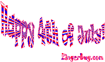 Click to get the codes for this image. Happy 4th Of July Swinging Text, 4th of July Free Image, Glitter Graphic, Greeting or Meme for Facebook, Twitter or any forum or blog.