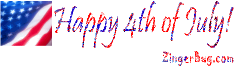 Click to get the codes for this image. Happy 4th Of July With Flag, 4th of July Free Image, Glitter Graphic, Greeting or Meme for Facebook, Twitter or any forum or blog.