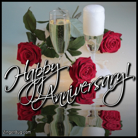 Click to get the codes for this image. Happy Anniversary Champagne And Roses, Happy Anniversary Glitter Graphic, Comment, Meme, GIF or Greeting