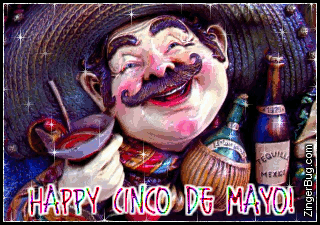 Click to get the codes for this image. Happy Cinco De Mayo Drinking Dude, Cinco de Mayo Free Image, Glitter Graphic, Greeting or Meme for Facebook, Twitter or any forum or blog.