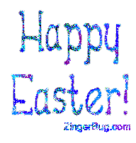 Click to get the codes for this image. Happy Easter Basic Blue Glitter, Easter Free Image, Glitter Graphic, Greeting or Meme for Facebook, Twitter or any forum or blog.