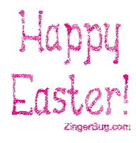 Click to get the codes for this image. Happy Easter Basic Dark Pink Glitter, Easter Free Image, Glitter Graphic, Greeting or Meme for Facebook, Twitter or any forum or blog.