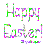 Click to get the codes for this image. Happy Easter Basic Purple Green Glitter, Easter Free Image, Glitter Graphic, Greeting or Meme for Facebook, Twitter or any forum or blog.