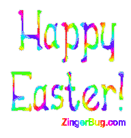 Click to get the codes for this image. Happy Easter Basic Rainbow Glitter, Easter Free Image, Glitter Graphic, Greeting or Meme for Facebook, Twitter or any forum or blog.