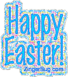 Click to get the codes for this image. Happy Easter Blue Glitter, Easter Free Image, Glitter Graphic, Greeting or Meme for Facebook, Twitter or any forum or blog.